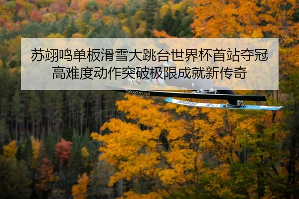 苏翊鸣单板滑雪大跳台世界杯首站夺冠 高难度动作突破极限成就新传奇